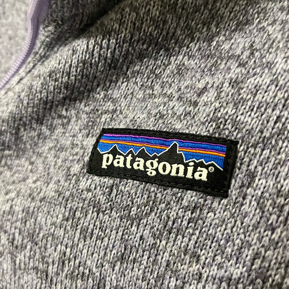 Purple Patagonia Fleece Quarter-zip Sweater - Picture 4 of 6